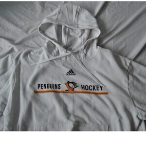 Adidas Penguins Hockey Hoodie Medium White